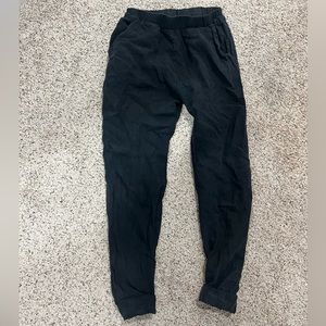 black linen joggers // size xs